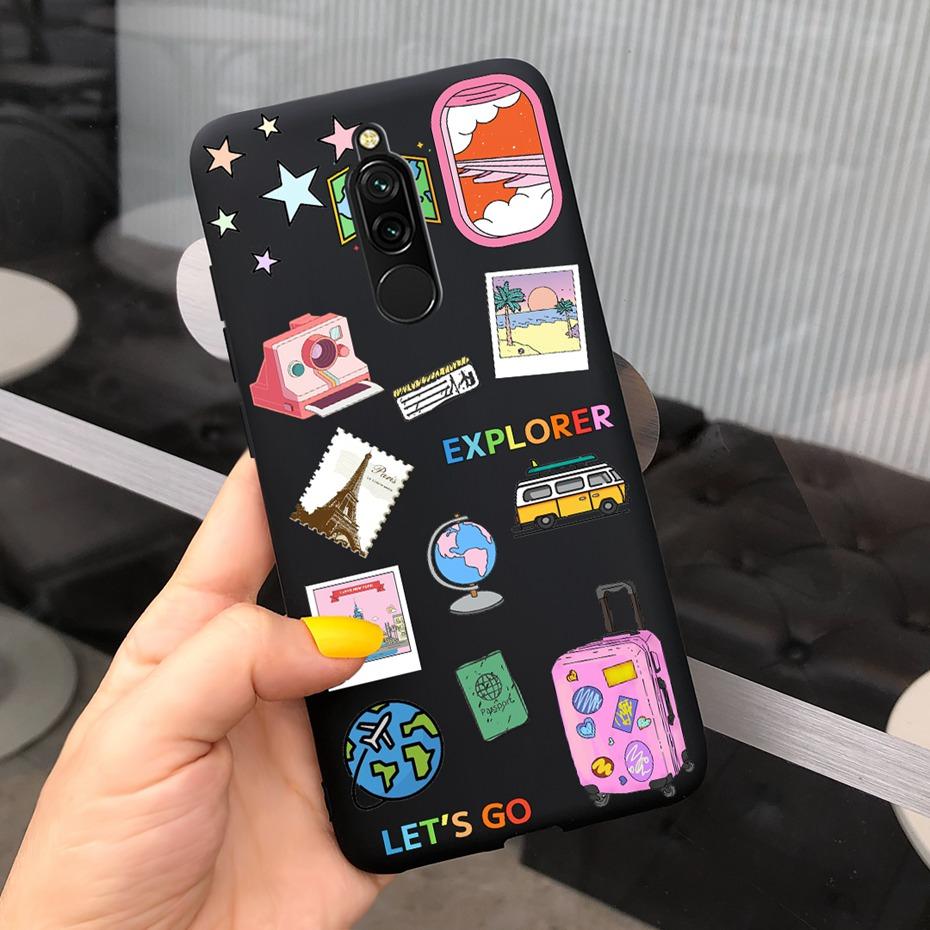 For Xiaomi Redmi 8 Case Redmi 8A Pro Fashion Pattern Jelly Silicone Phone Cases For Redmi8 8 A Pro Soft TPU Back Cover