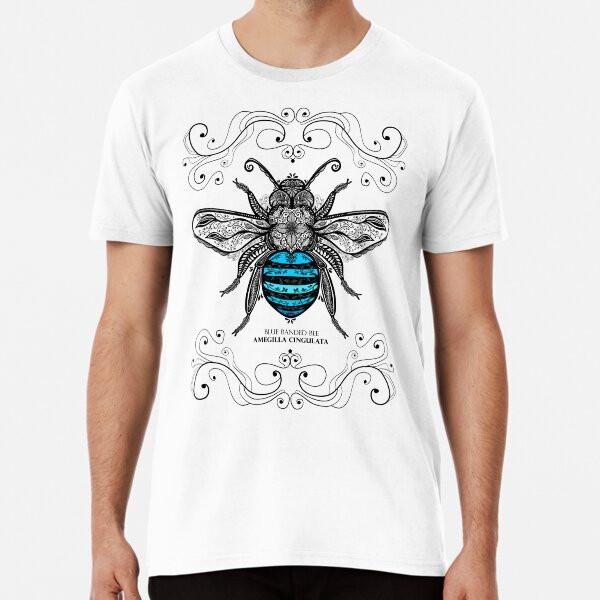 Blue Banded Bee  TShirt Made in Australia Unisex T-Shirt XL
