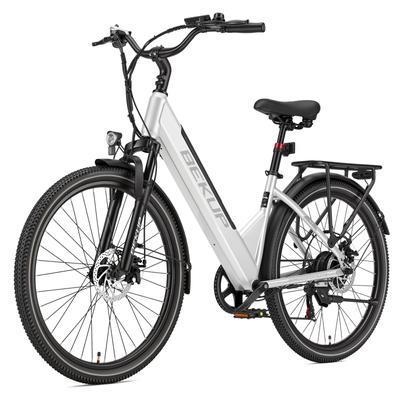 City Commuting Electric Bicycle BEKUP V1 26 Inch Tires 36V 14.5AH Battery 250W Motor 125KG Max Load 75KM Max Range E-Bike For Unisex