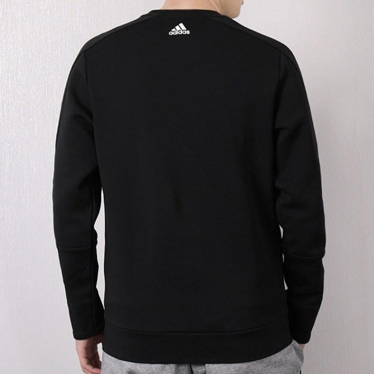 Adidas Crew Neck Pullover Sweatshirt Men Tops Black EA2107