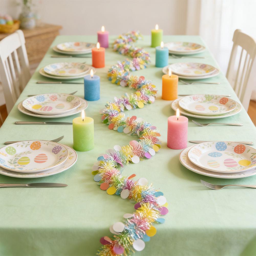 2M Easter Garland Home Decorations Easter Party Supplies Home Embellishment Pastel Colors Garland Accessories