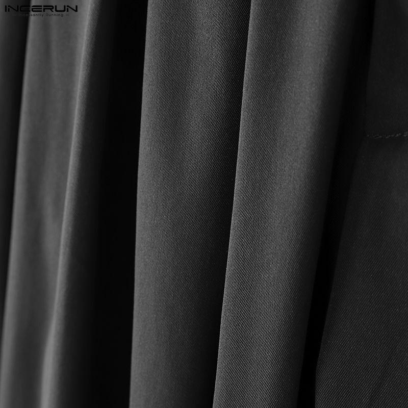 INCERUN Herren Unterteil Lässig mit Reißverschluss an der Taille Lange Baggy Haremshose