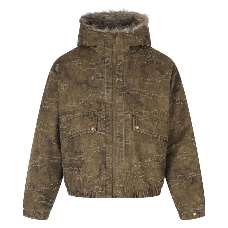Unisex Oversized Hooded Cotton Puffer Jacket Winter Warm Loose Fit Zip-Up Coat Men Women Teens