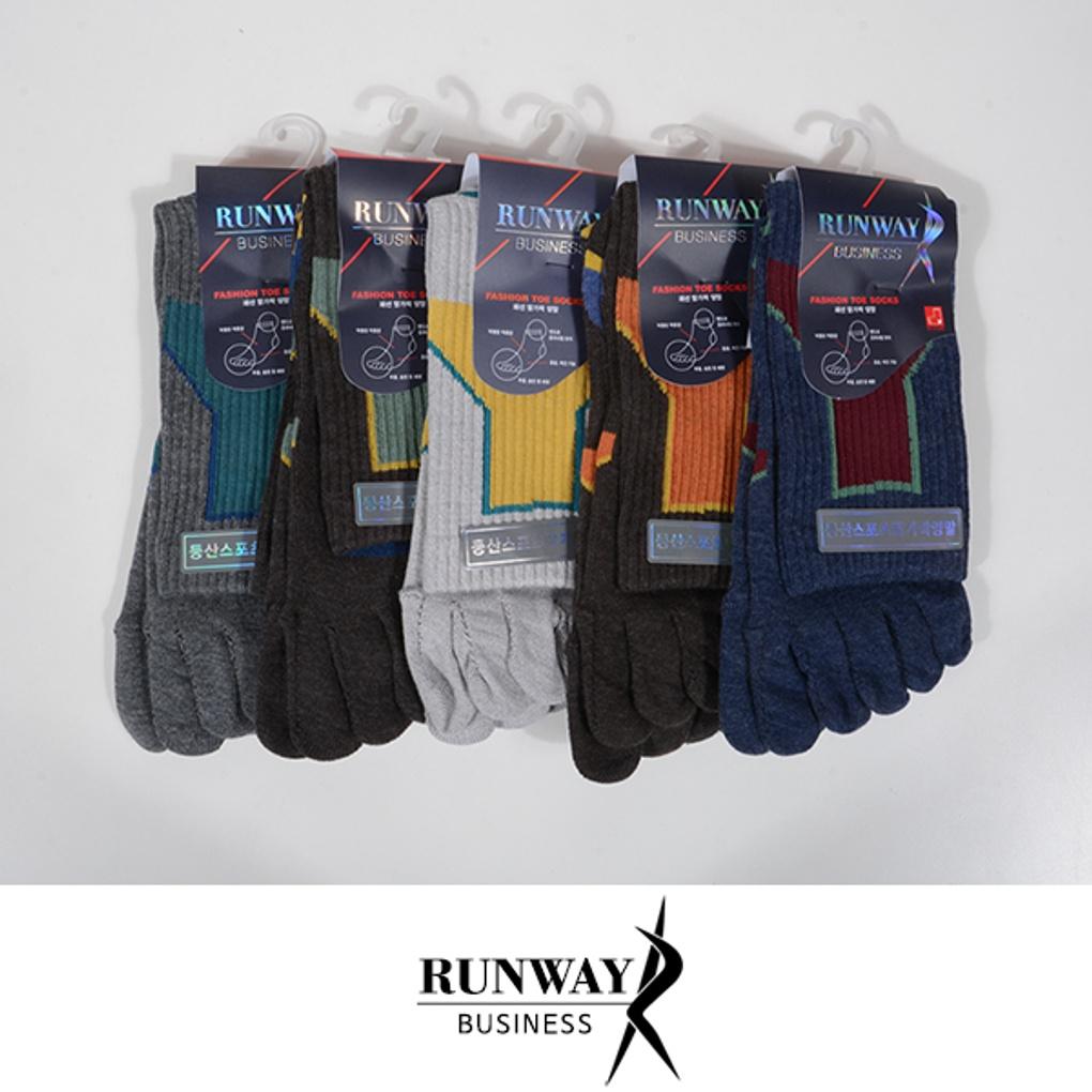 

[Nana] Runway Sports Hiking Gentleman Toe Socks 5 pairs of mixed colors