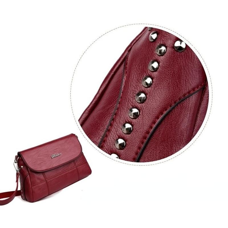 Fashion Women's Bag Leather Texture Bag Trend Wild Messenger Bag Zipper Bag Small Square Bag