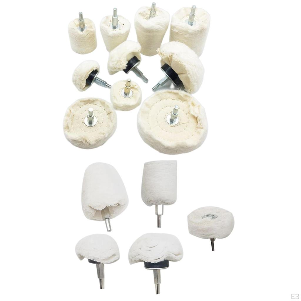 Buffing ing Wheels Kit , White Various Shaped Durable Jewelry Wheel for Mirror Wood Ceramic Glass