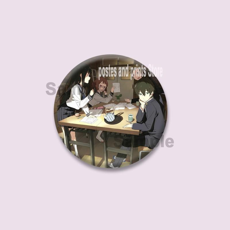 Cute Anime Hyouka Enamel Pins Clothing Bag Hat Jewelry Accessories Cartoon Round Brooch Eru Chitanda Animation Badge Toys Gifts