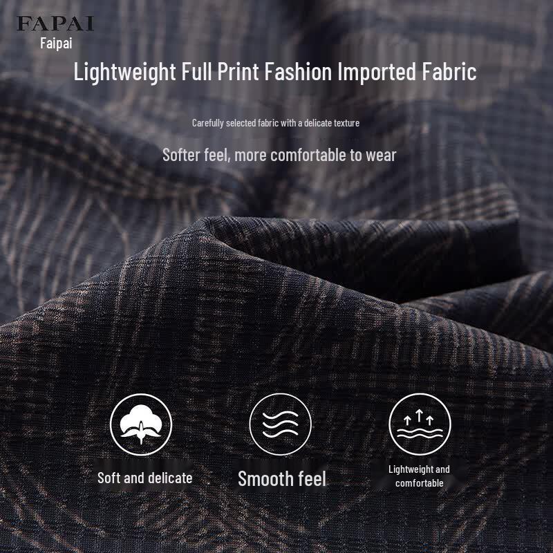FAPAI Imported Fabric Summer Men's Short Sleeve Shirt