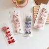 5pcs Set Cute Baby Girls Hairpins Bow Flower Korean Hairpin for Children Baby Hair Clips Mini Soft Kids Accessories In Girls