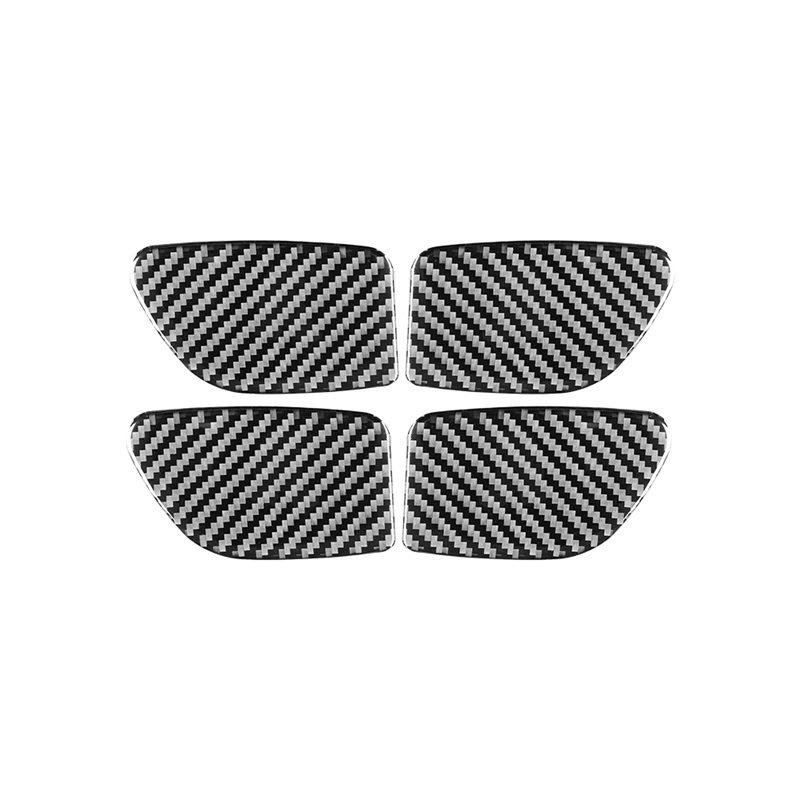 4PCS Carbon Fiber Car Inner Door Handle Bowl Panel Ring Cover Decoration Stickers For Nissan Sentra Sylphy 2016- Accessories