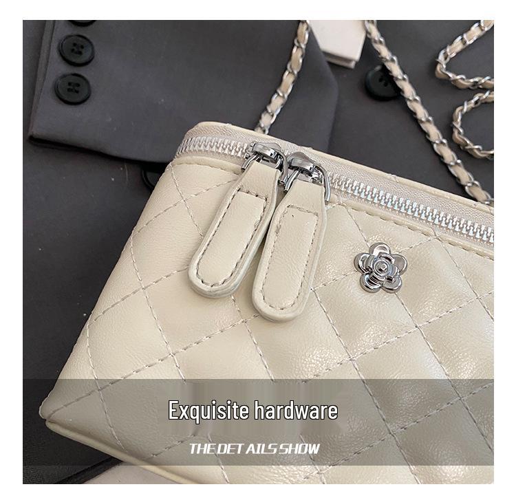 Elegant 2025 Argyle Chain Crossbody Bag for Women - Niche Fragrant Style, Compact Shoulder Design