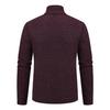 Men's Autumn/Winter Stand-Up Collar Zipper Cardigan Jacket with Velvet Knit