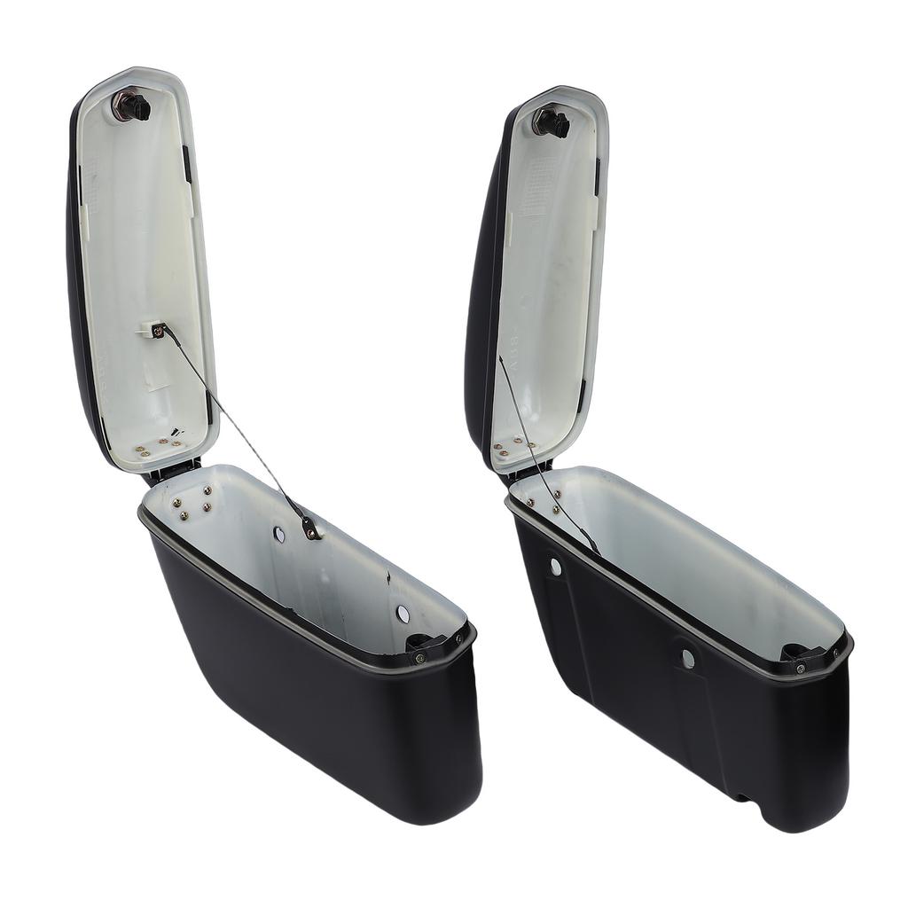 Motorcycle Hard Saddlebags 22L Rugged ABS Hard Saddle Bags with Lock Motorcycle   Side Storage Carrier