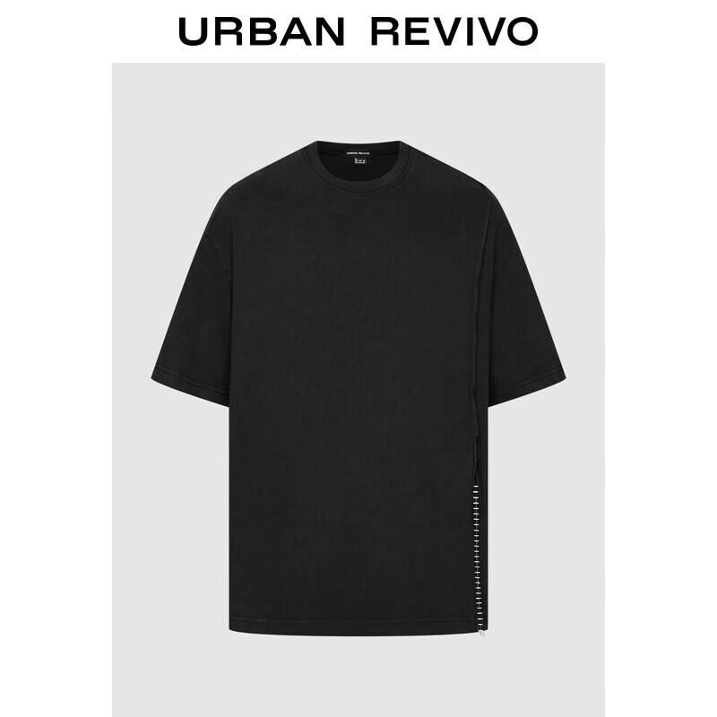 UR Men s 2025 Autumn Color Block Stitching Short-Sleeve T-Shirt XS