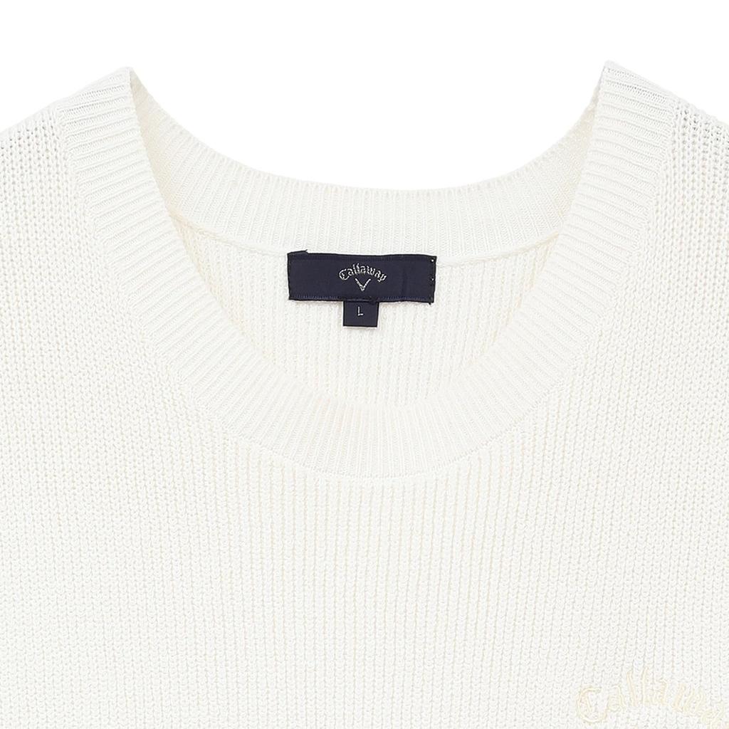 Crew Neck Knit Vest Point Golf C24119101 3L [Callaway] Men's (One Logo) / / 1031_White
