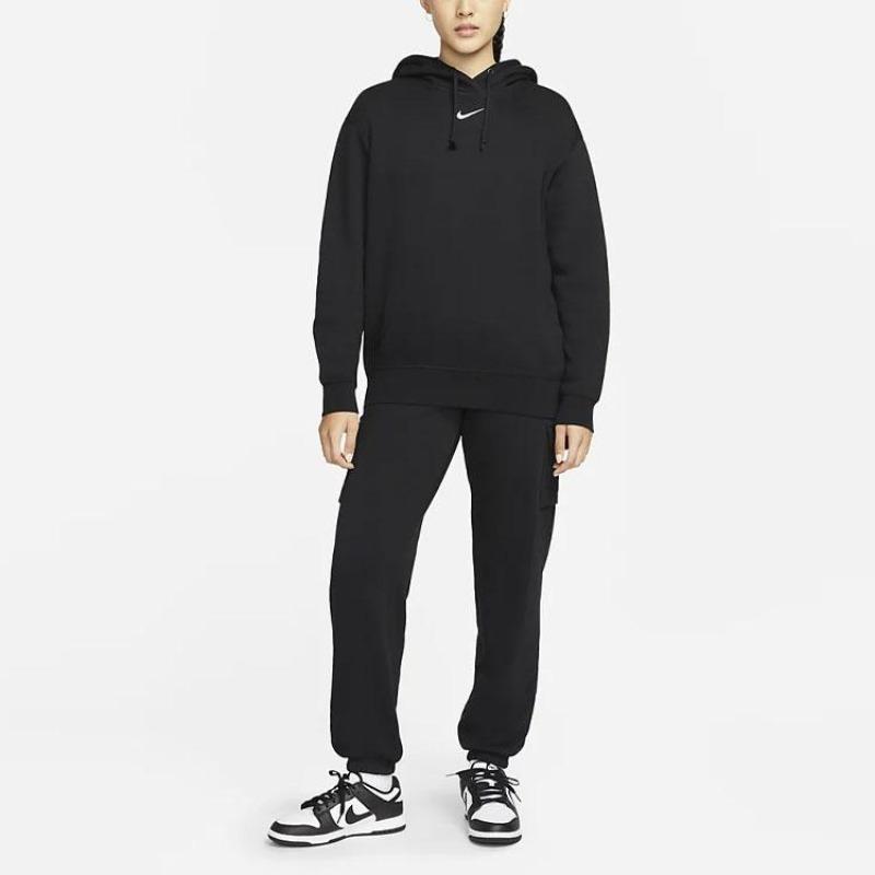 Nike Sport Casual Pullover Fleece Hoodie Women Tops Black DJ7669-010