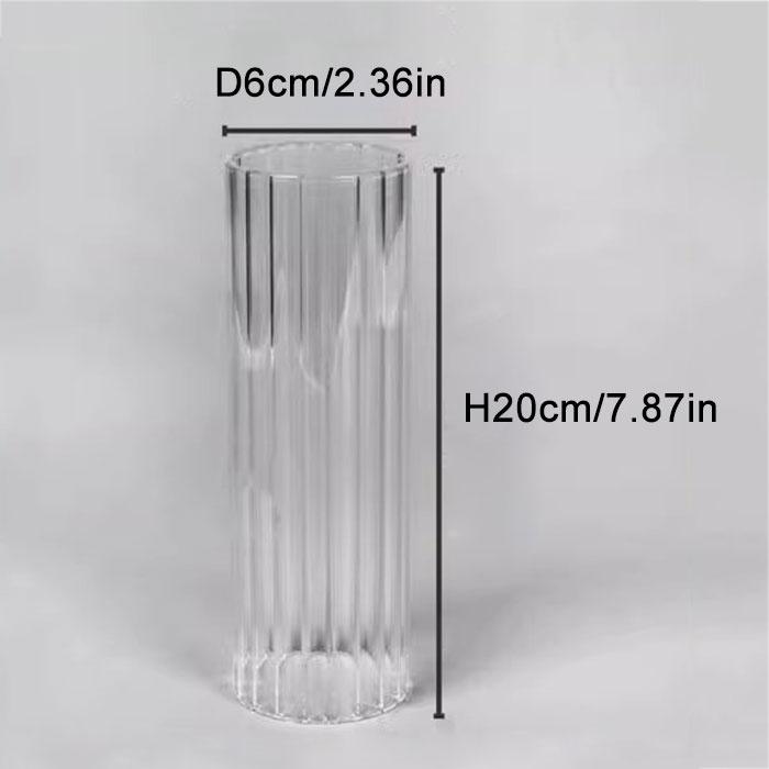 

Плафон из ребристого стекла «Ураган» для подсвечника, прозрачный цилиндр без дна, чехол для конической свечи для декора центра стола на открытом воздухе