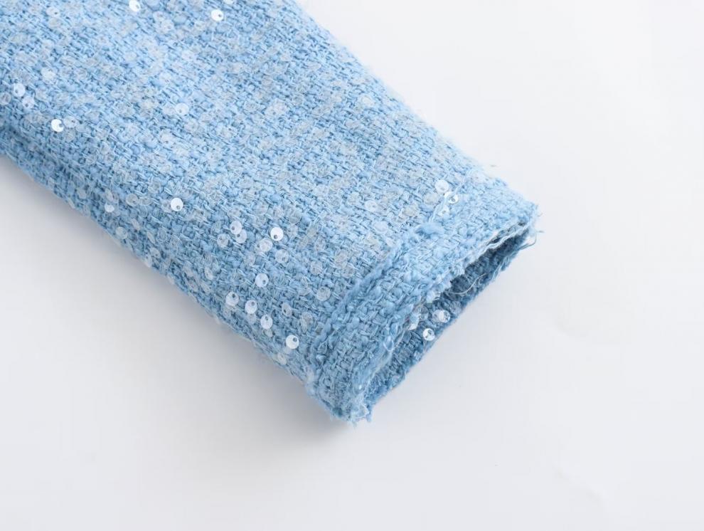 Colecția de primăvară: Jachetă scurtă de damă în stil european și american, împodobită cu paiete, pentru modă stradală