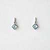 MERRYMOTIVE Heart bar with aqua crystal drop earring