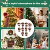 10PCS Christmas Tree Ornament 2D Acrylic Holiday Decoration Santa Hot Air Balloon Ornament for Window Bedroom Living Room