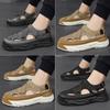 Shoes Men's  Summer Hollow Out Breathable Sandals Male Driving Sandals Thick Sole Anti Slip Baotou Sports Beach Slippers 2024