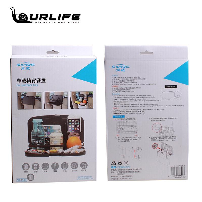 Stabiles, zusammenklappbares Essenstablett, zusammenklappbarer Esszimmer-Getränkehalter, universeller Autositz, Rückenlehne, Tisch, Palette, Auto, Verstauen