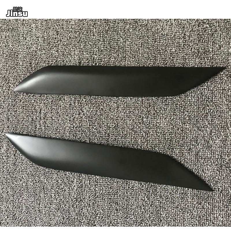 For Toyota Mark X 2004 - 2009 Carbon Fiber Headlight Cover Eyebrows Reiz Fiber Glass Primer Car Front Lamp Eyelids Sticker 2Pcs