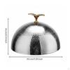 Restaurant Steak Cover Elegant Design Stainless Steel Cloche Hammered Plate for Chefs,