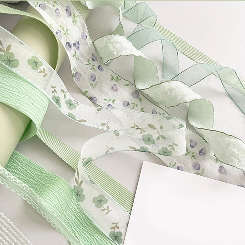 Flower Bouquet Decorative Ribbon Girly Style Series Bowknot Crafting Ribbon Handmade Gift Wrapping Binding Streamers