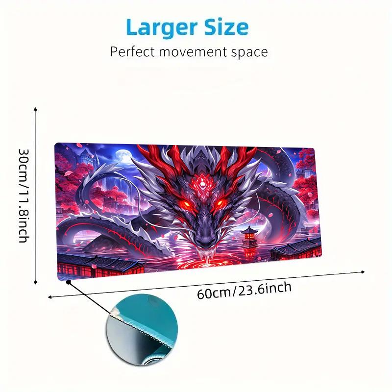 Dragon Art Color Mouse Pad Large Gaming Table Cushion Non-slip Laptop Tablet Big Mousepad XXL Mat Mini PC Playmat With Lock edge