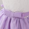Children's Lace Color Block Birthday Bow Dress