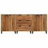 Sideboard Set 3 Pcs 180 X 33 X 75 Cm Solid Acacia Wood