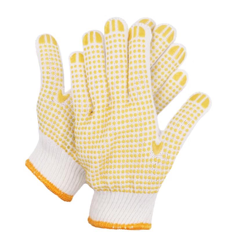 Cotton Yarn Anti-slip Dotted Work Gloves