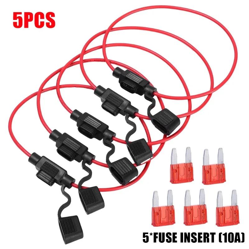 Auto Mini Blade Adapter Sicherungshalter Stecksicherungssockel Spritzwassergeschützt für 12V 30A Drahtabschaltschaltersockel Feuchtigkeitsgeschützt Spritzwassergeschützt