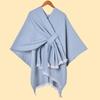 Ladies' Fashionable Warm Cloak, Double-sided Solid Color Slit, Imitation Cashmere, Draped Over Shawl