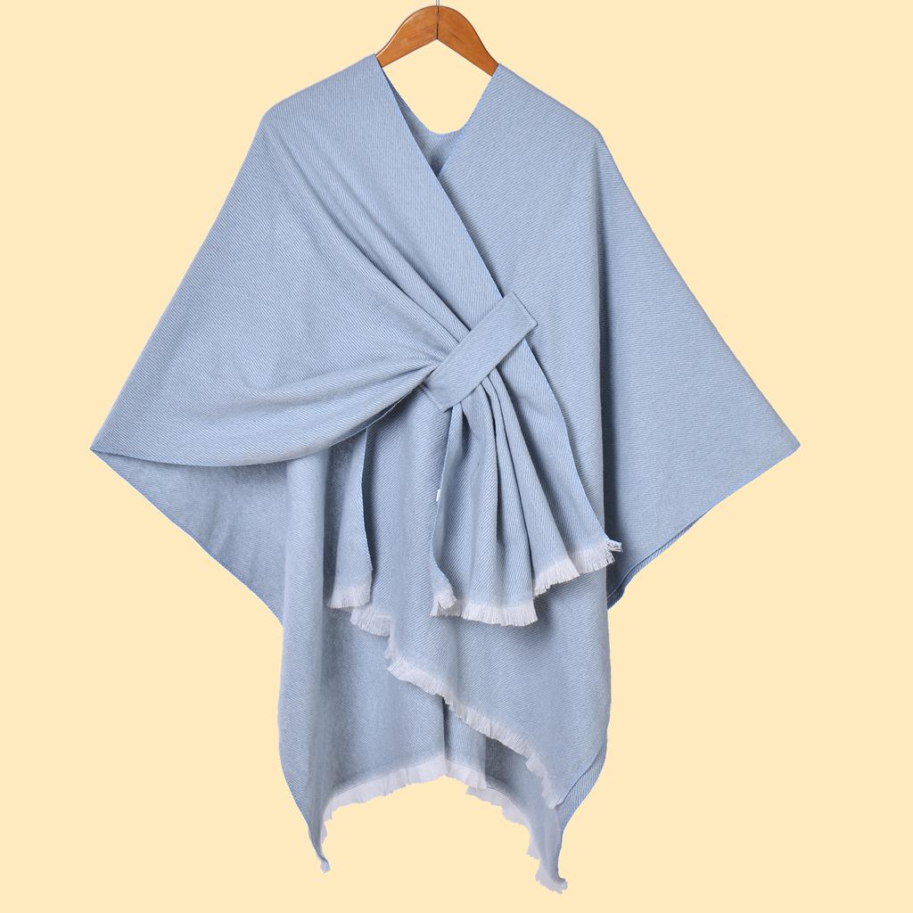 Ladies' Fashionable Warm Cloak, Double-sided Solid Color Slit, Imitation Cashmere, Draped Over Shawl