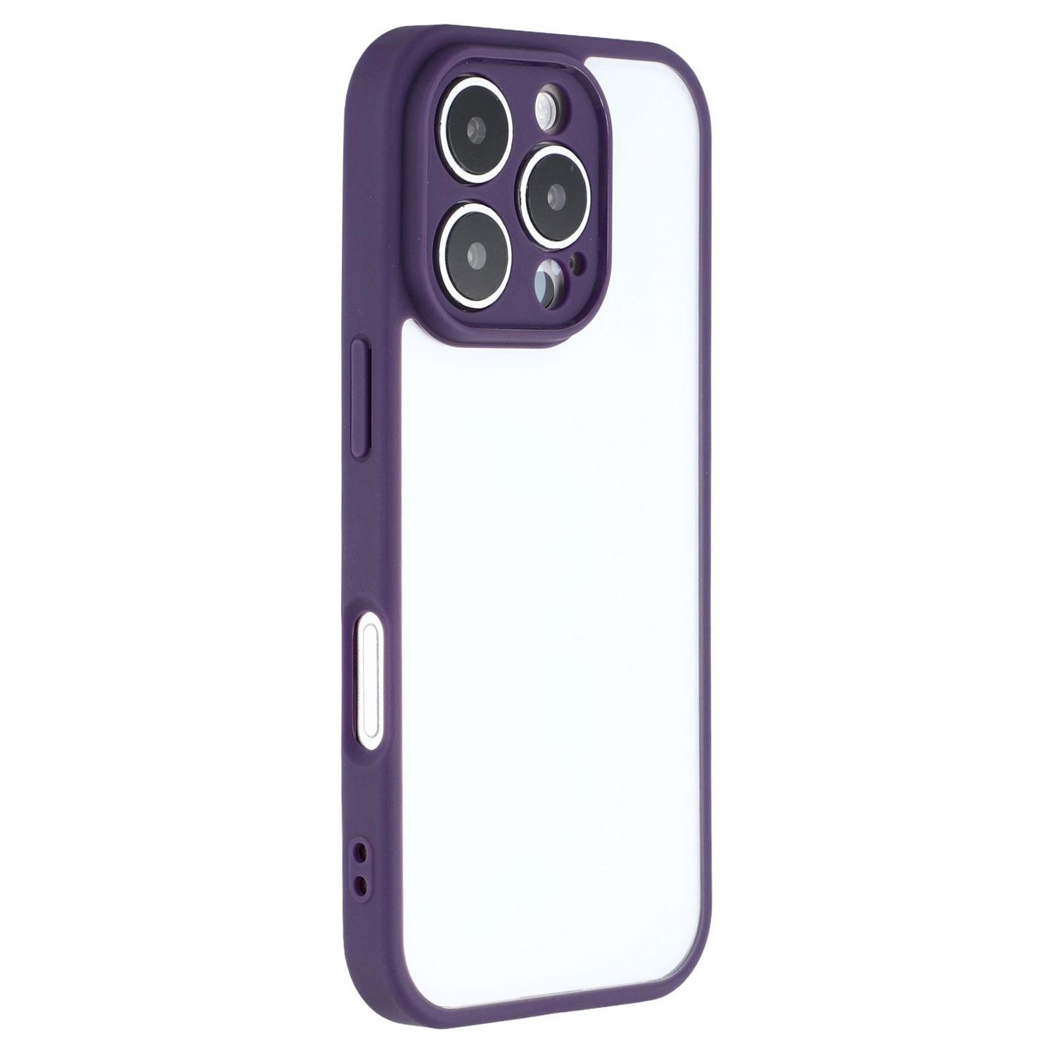 

Для iPhone 16 Pro Чохол для телефону ТПУ+Акрил Прозора задня кришка Purple