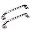 2PCS Boat Grab Handles 12 Inch Heavy Duty Polished Stainless Steel Boat Grab Rail Handle with Flange and Bolt for Yatch