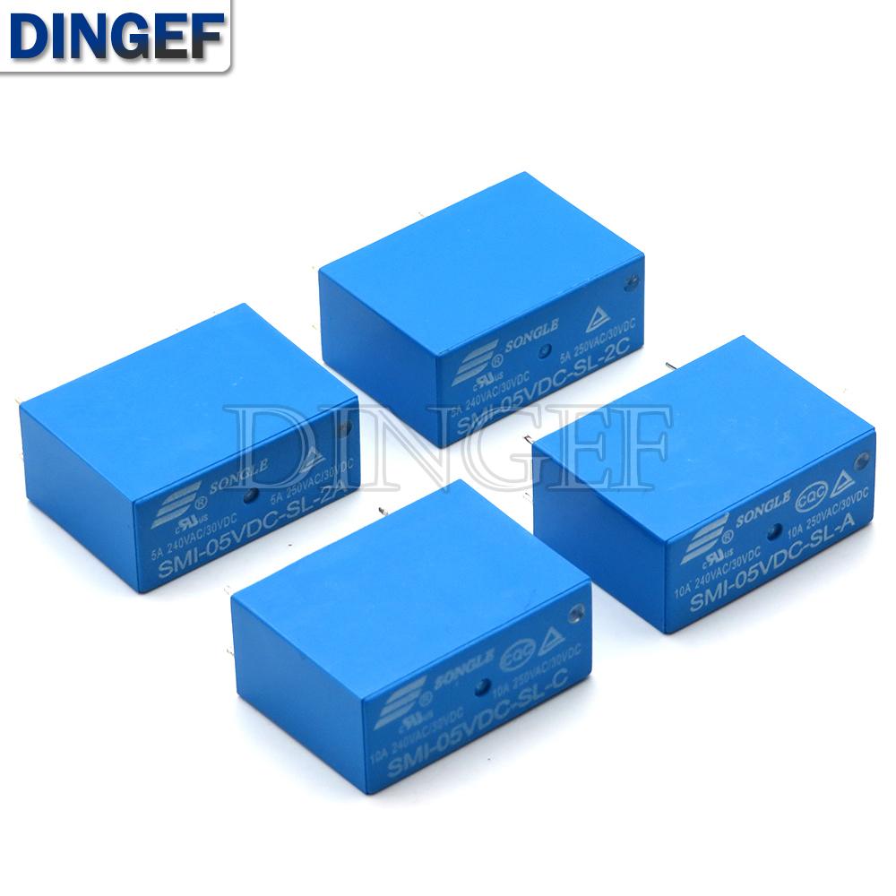 1PCS Power relays SMI-05VDC-SL-A SMI-24VDC-SL-C SMI-05VDC-SL-2A Relay 5V 12V 24V 4PIN 5PIN 6PIN 8PIN Time Relay SMI-05VDC Relays 5