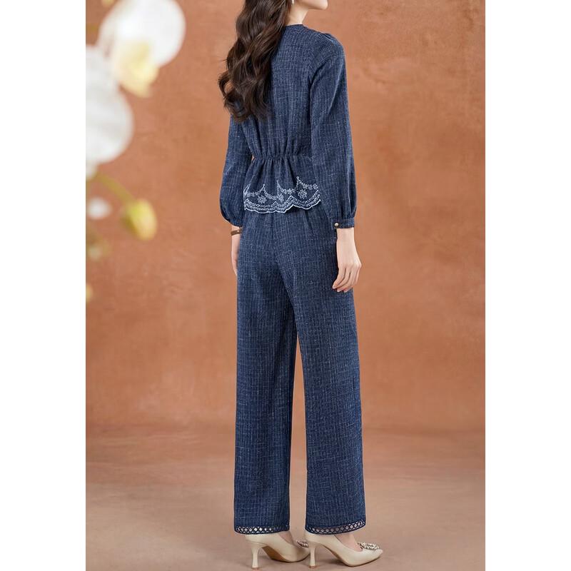Women's Denim Style Elegant Two-Piece Summer Outfit