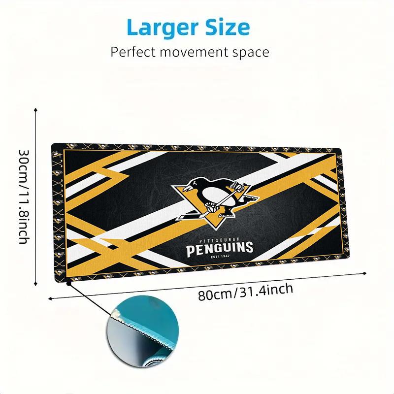 Pittsburgh Penguins Color Mouse Pad Large Gaming Table Cushion Non-slip Laptop Tablet Big Mousepad XXL Mat Mini PC Playmat With Lock Edge