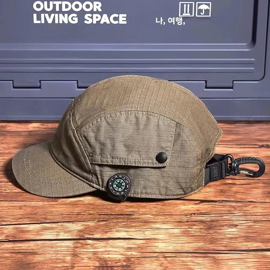 

New Tactical Workwear Baseball Cap Five-Panel Short Brim Outdoor Camping Hat Retro Trendy Unisex Soft Top Women s Sle Casual Co adjustable 56-60CM