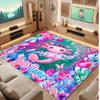 Underwater Fish Theme Soft Crystal Velvet Rug Custom Name & Text Print Non Slip Floor Rug for Bedroom Living Room