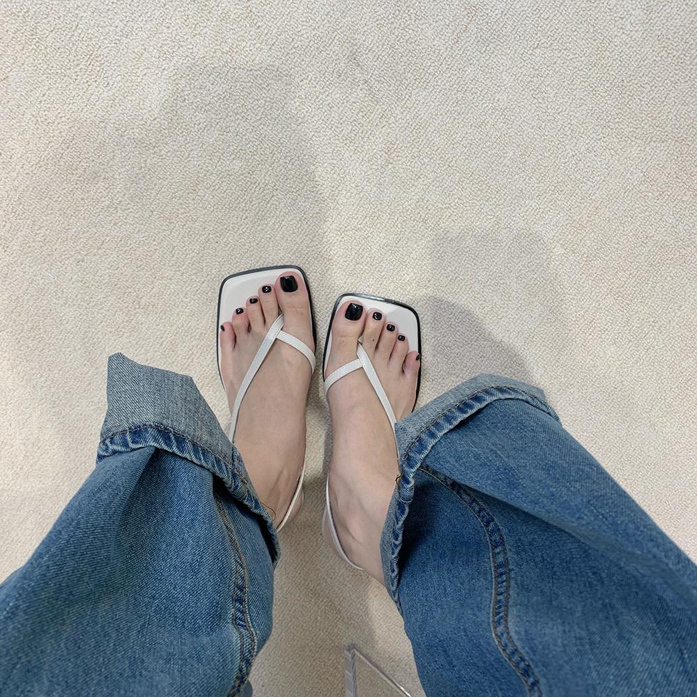 fashion Fashion Women Sandals Clip Toe Party Dress Shoes Woman White Brown Black Summer Ankle Strap Elegant Fashion Low Heels Sandals 40