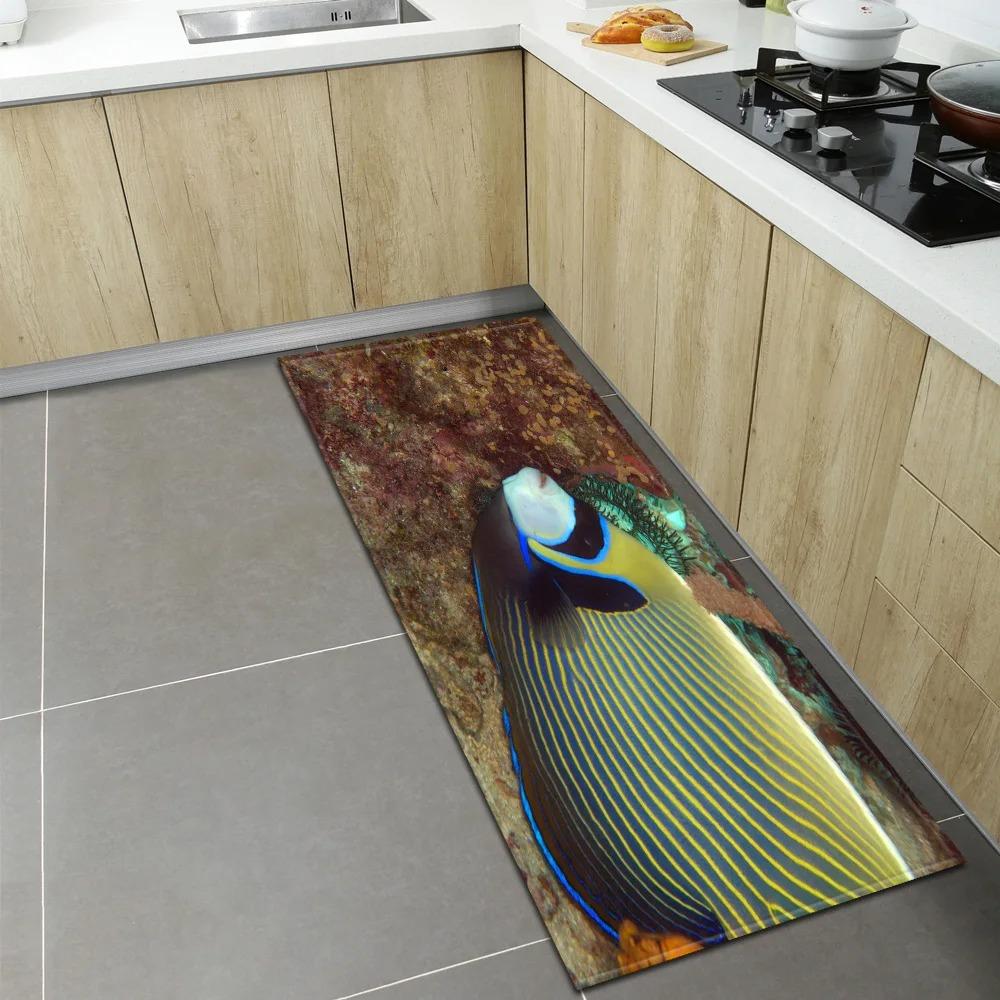 Underwater World Pattern Home Kitchen Floor Mat Door Decoration Floor Mat