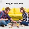 Magnetic Chess Board Educational Toys Travel Chess Set with Folding Board for Kids and Adults Indoor Outdoor Educational Travel Toys Wooden Color