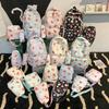 Four-Piece Strawberry Schoolbag Travel Backpack Women's Large Capacity Printed Backpack for Students