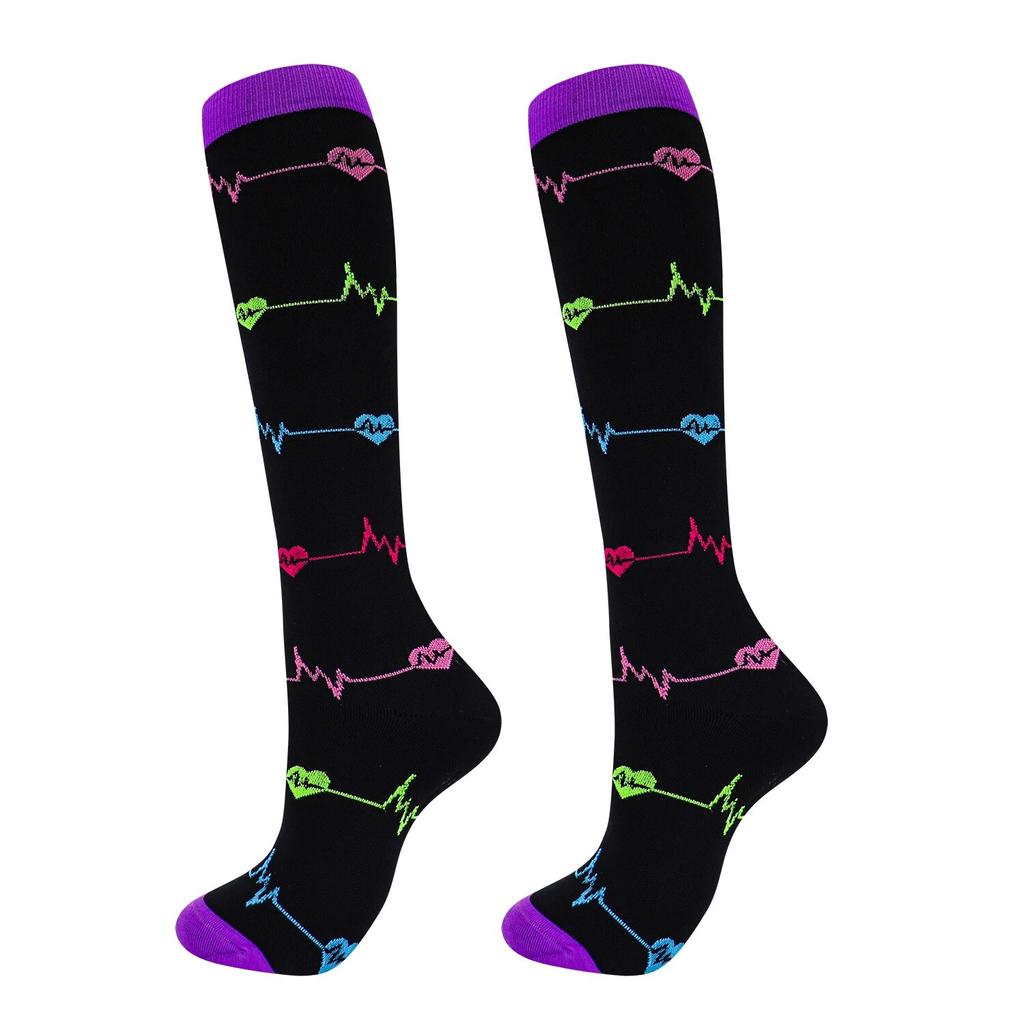 Compression Socks Women Men Knee Stocking 20-30mmHg Edema Diabetes Varicose Veins Nurse Compression Running Cycling Travel Socks