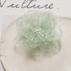 Decorative Organza Fabric Flower DIY Jewelry Accessories Soft Touch for Wedding Bridesmaid Party Hair Clip Making