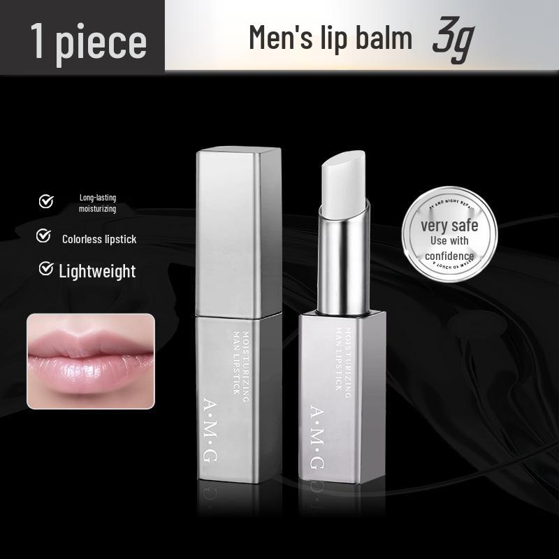 

A.M.G Мужской увлажняющий бальзам для губ - Увлажняющий, Защищающий от обветривания, Питательный, Не ощущается на губах, Разглаживающий контур губ, Придающий объем (G8034) Moisturizing